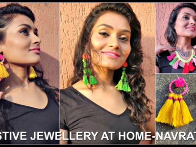Tassels PomPoms handmade jewellery for Navratri | Make your own jewellery at home | Priyanka Mehra
