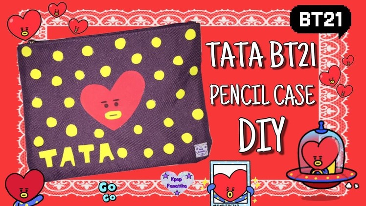 TATA BT21 PENCIL CASE DIY - BTS DIY - BACK TO SCHOOL DIY - KPOP DIY