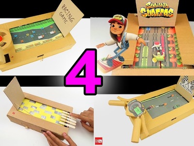 TOP 4 Amazing Board Racing Games from Cardboard - DIY Compilations