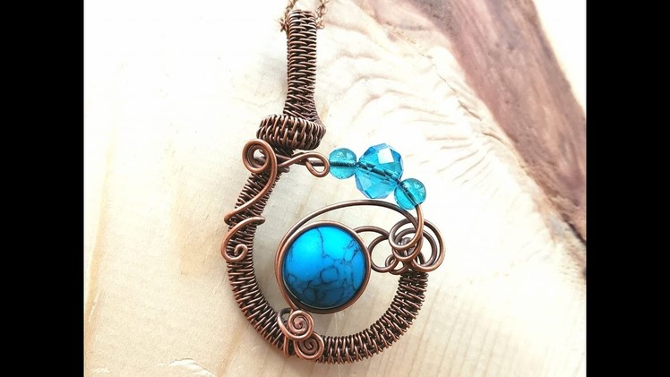 Wire Wrap Jewelry Tutorial for the Woven Curl Pendant ~ This is a two part video ~4b