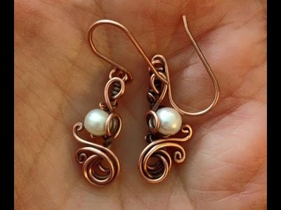 Wire Wrap Tutorial - Fancy swirl earrings - 12