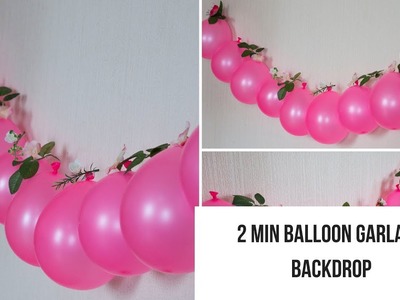 Baby girl Birthday Diy Backdrop|Pink balloon Flower Garland
