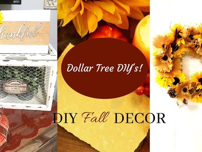 DIY FALL DECOR. DOLLAR TREE DIY. FARMHOUSE DIY. EASY DIYS