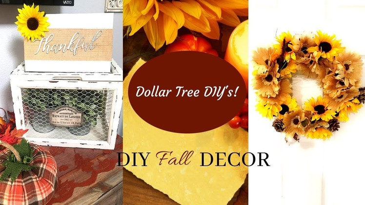 DIY FALL DECOR. DOLLAR TREE DIY. FARMHOUSE DIY. EASY DIYS