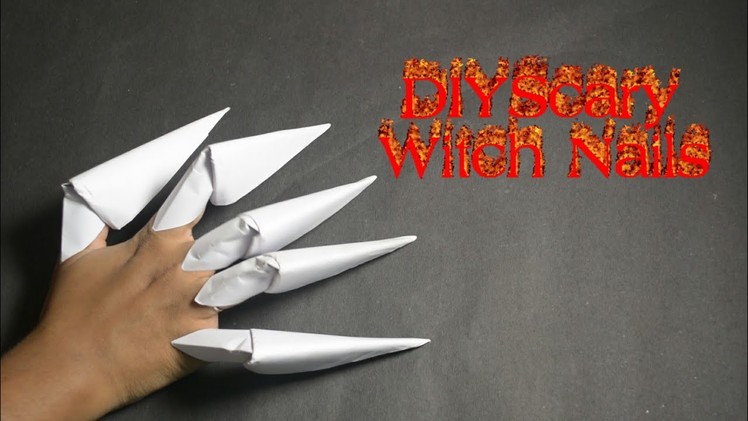 DIY scary witch nail claws for kids | How to make scary witch fingers with paper | Halloween special