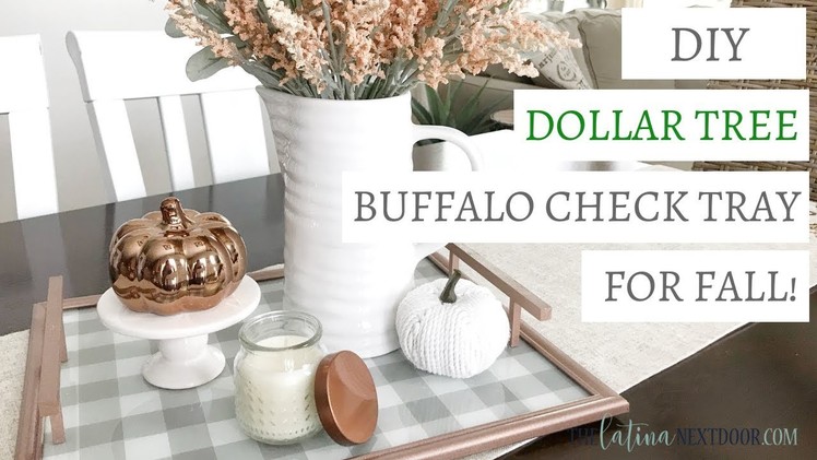 Dollar Tree Buffalo Check Tray for FALL 2018 | Fall Decor DIY