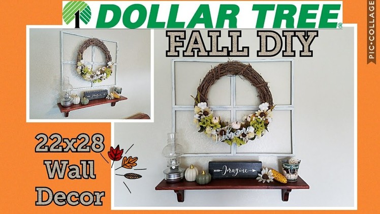 Faux Window Frame & Fall Wreath♡Dollar Tree DIY♡2018