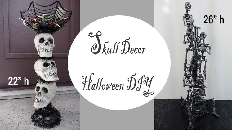 Halloween Decor. Skull Candy Stand. Dollar Store DIY
