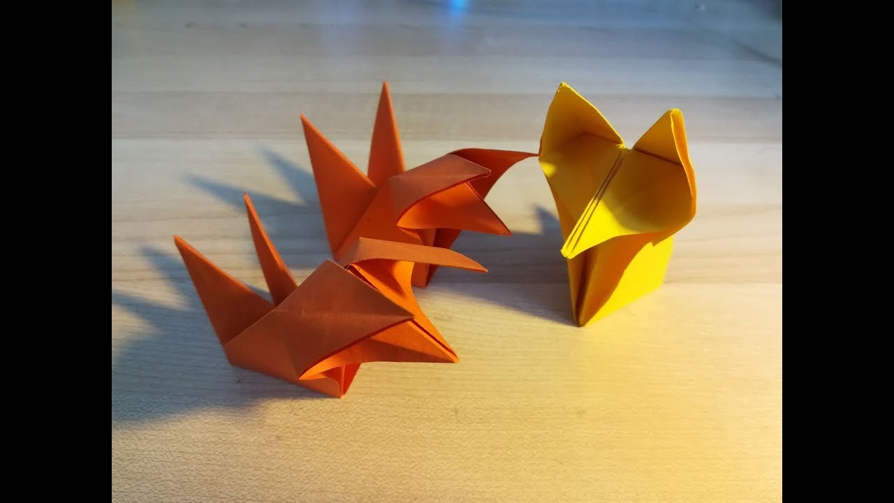 step by step cute easy origami fox