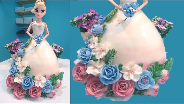 How to Make Cake at Home - BABY DOLL Flower Cake - Easy DIY Cake Decorating Ideas