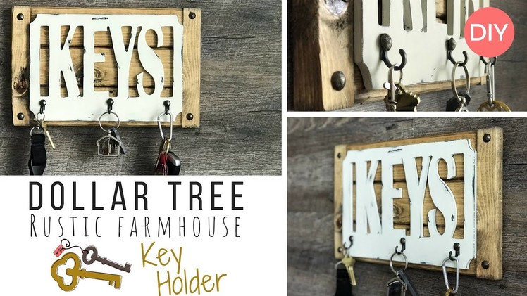 Key Holder DIY | DOLLAR TREE DIY | Rustic Farmhouse Style | Ashleigh Lauren