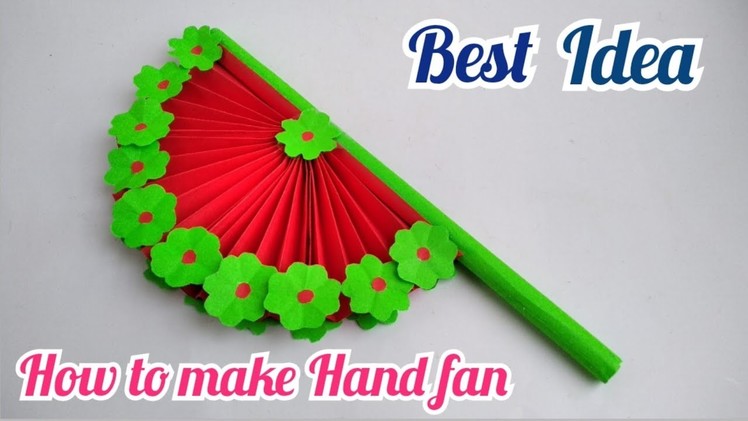 #PaperCraft
How To Make Beautiful Hand Fan Using Color Paper | World Best Art And Craft Ideas |