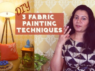 3 Fabric Painting Techniques | DIY Cushion Covers