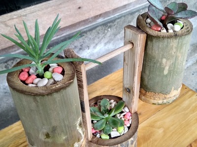 Creative Succulent Planter Ideas | DIY Planter From Bamboo 2018