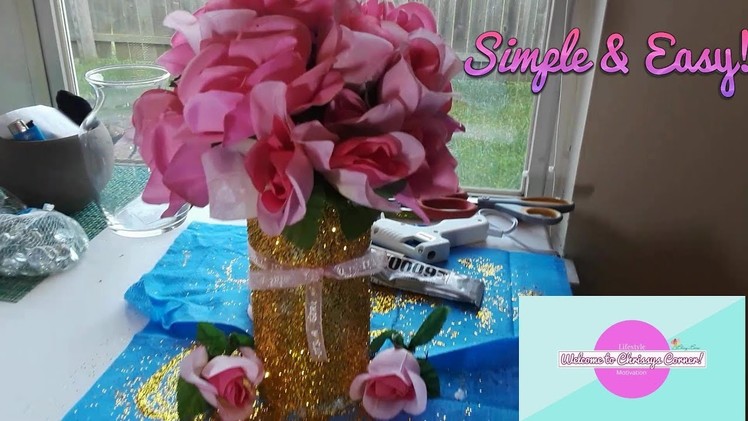 DIY Dollar tree BABY SHOWER CENTERPIECE