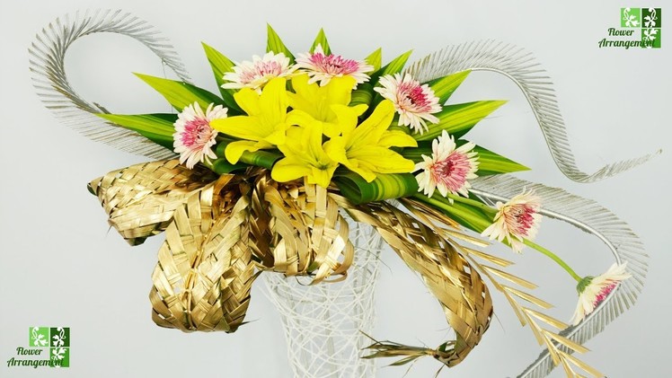 DIY Floral Arrangements for Church|GERBERA ,Lily Flower,Eps 18