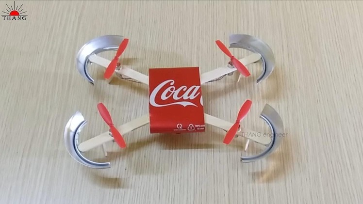 How to make a Drone Helicopter at home | DIY Coca Cola Drone