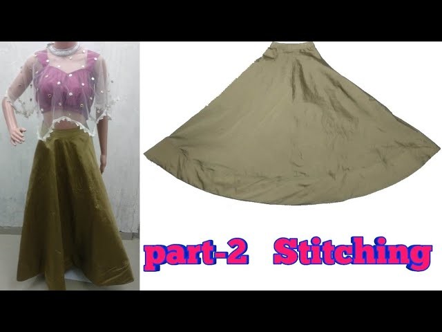 Umbrella Gher Lahenga With Belt And Canvass Stitching In Hindi |DIY|
