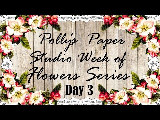 Day 3 Week of Flowers Series Easy Halloween Flowers Polly's Paper Studio Tutorial DIY  Vintage
