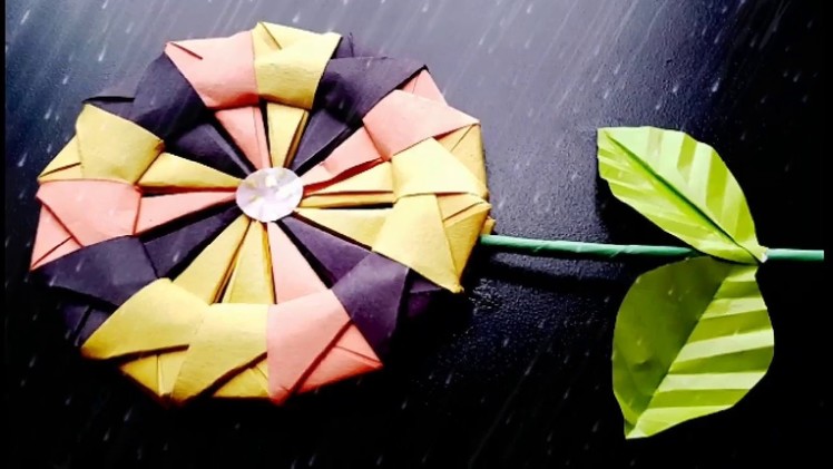 DIY: How to make an origami wheel.paper crafts