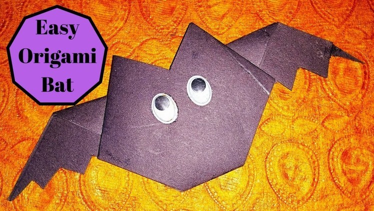 Easy Origami Bat | Halloween Bat | Halloween crafts for kids