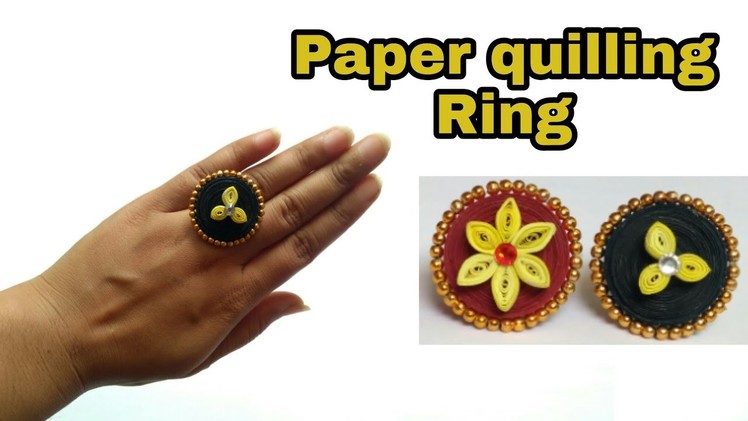 Fancy paper ring | paper quilling jewellery | how to make paper quilling ring | HMA##133