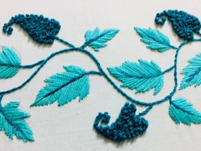 Hand embroidery borderline design by nakshi design art