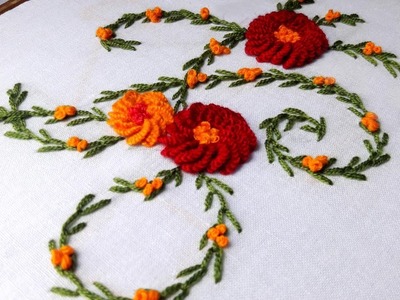 Hand Embroidery| Brazilian rose design by Nakshi katha