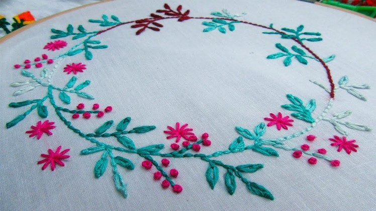 Hand  Embroidery; Oyster Stitch Embroidery