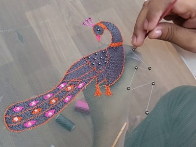 Hand embroidery pattern - Peacock