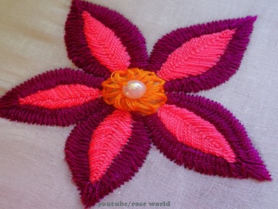 Hand Embroidery Stitch: Modern Flower Embroidery