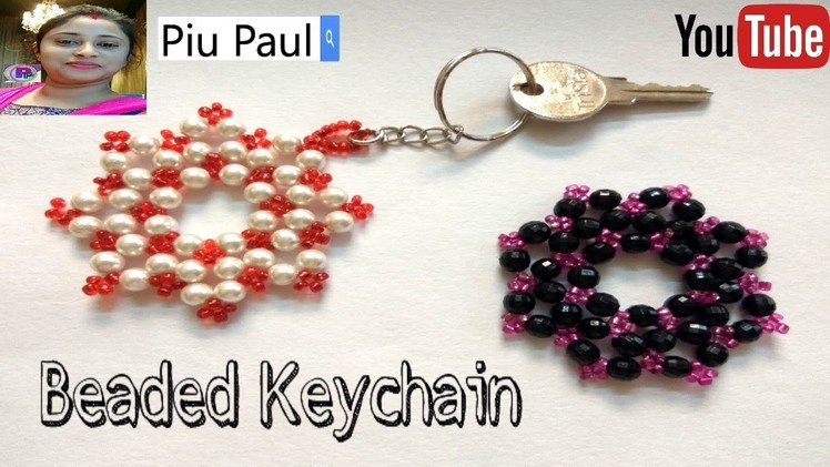 How to make beads keychain DIY-Easy Beaded craft |Beaded keyring