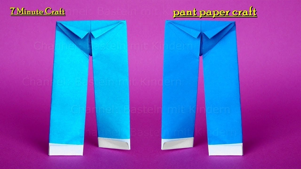 How To Make Cute Origami Paper Pants Step By Step Easy Origami Crafts Ideas