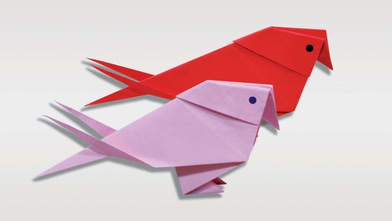 How to make paper parrot, Easy origami parrot