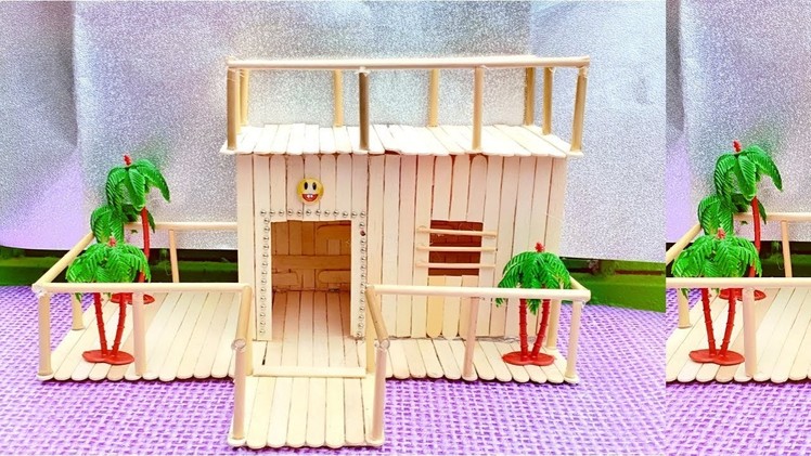How to Make Popsicle Stick house for kids play enjoy At home - Best DIY