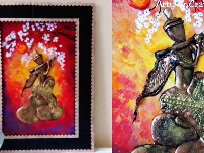 Janmasthmi Special.Krishna Mural Painting Step by Step.Budgeted Mural Painting.3D Painting