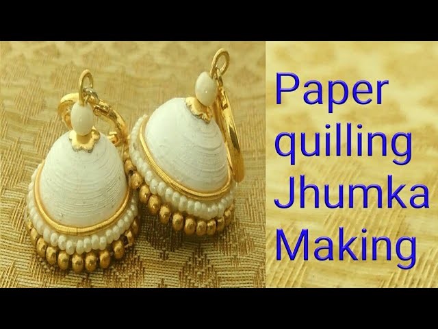 Paper Quilling Jhumka making