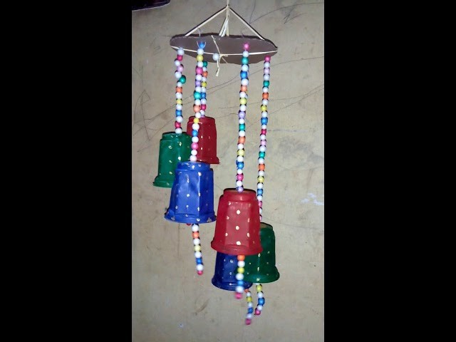 Plastic glass art.craft - waste to best - home decoration from waste plastic glass