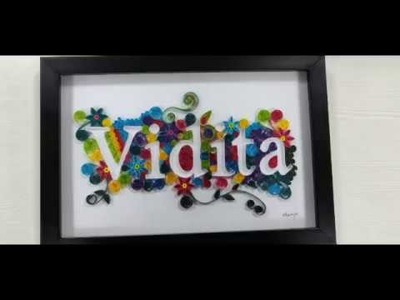 Quilling Letter | Quilling Typography | Quilling Names ಕ್ವಿಲ್ಲಿಂಗ್ Quilling Idea | Paper Typography