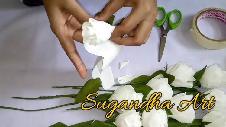 Tissue Paper Flowers ll Paper Flowers ll  Ganpati Decoration ll