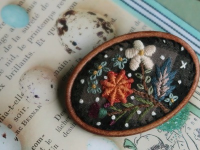 프랑스자수 브로치 만들기 │ Hand Embroidery │How To Make a Fabric Flower Brooch│DIY Craft Tutorial