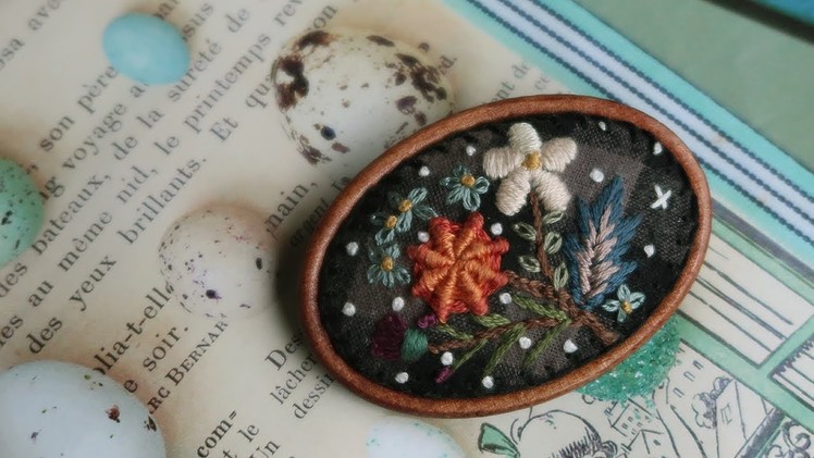 프랑스자수 브로치 만들기 │ Hand Embroidery │How To Make a Fabric Flower Brooch│DIY Craft Tutorial