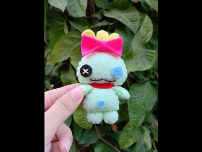 Tutorial how to make scrump doll using felt - Cara membuat boneka flanel scrump