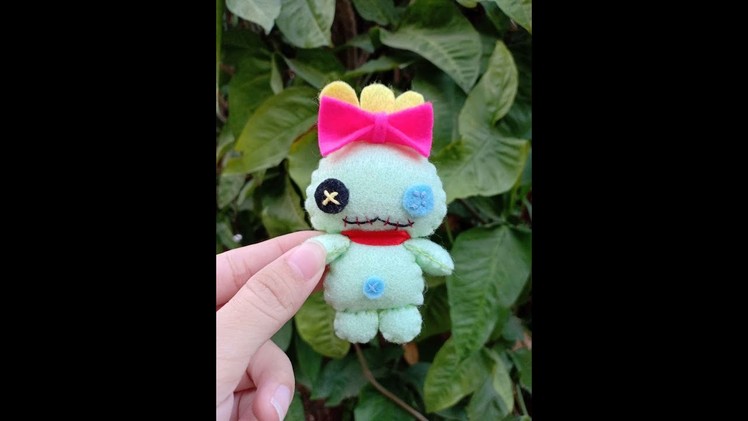 Tutorial how to make scrump doll using felt - Cara membuat boneka flanel scrump