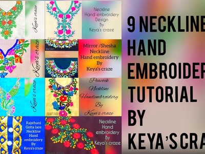 #1 Different types.9 types of neckline.neck design hand embroidery part 1  #Handembroidery