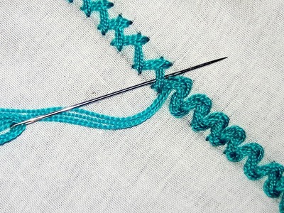 Basic embroidery Komal Stitch border design | Hand Embroidery Designs#37