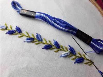 Basic hand embroidery for beginners | Bullion knot father stitch