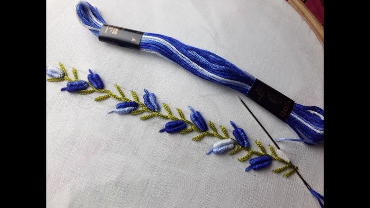 Basic hand embroidery for beginners | Bullion knot father stitch