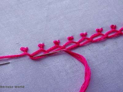 Basic Hand Embroidery Part -  27 | Crested Chain Stitch