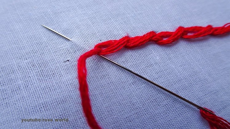 Basic Hand Embroidery Part - 28 | Twisted Chain Stitch